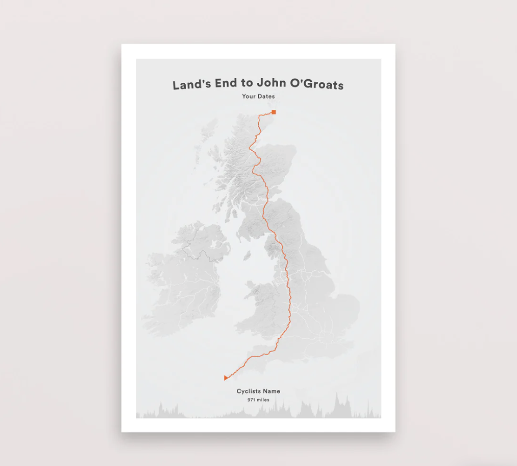 Your epic ride cycling map | Poster | The English Cyclist