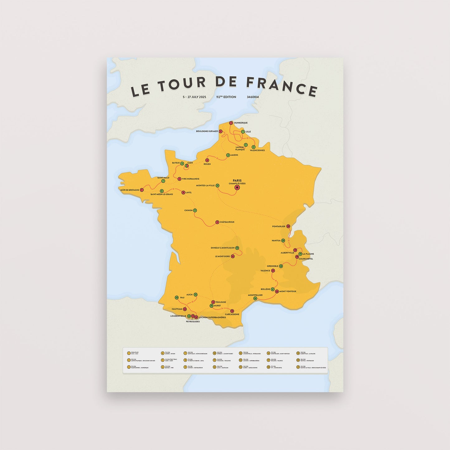 Tour de France Map