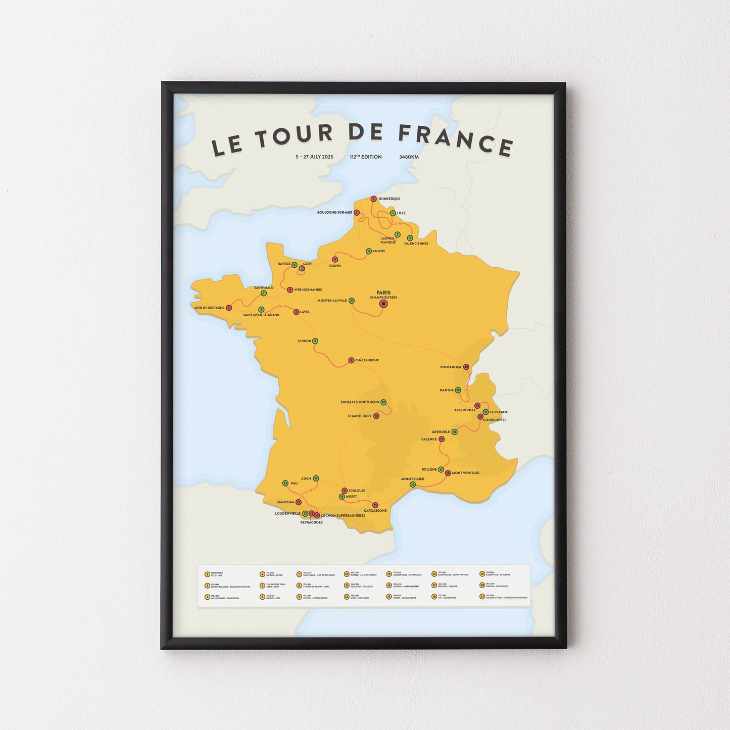 Tour de France Map