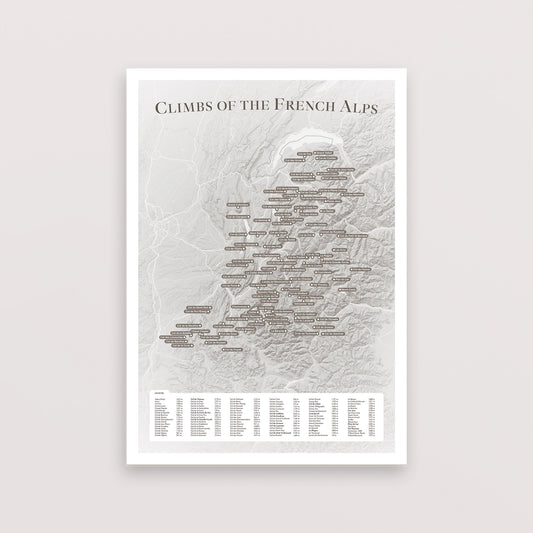 Climbs of the French Alps – Poster – The English Cyclist