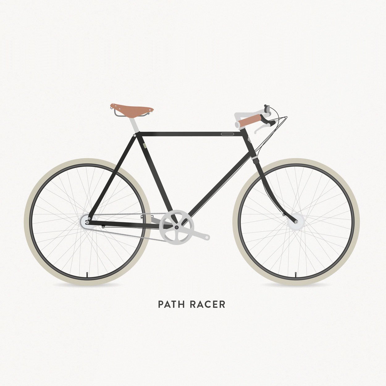 Commuter Path Road – Poster – The English Cyclist