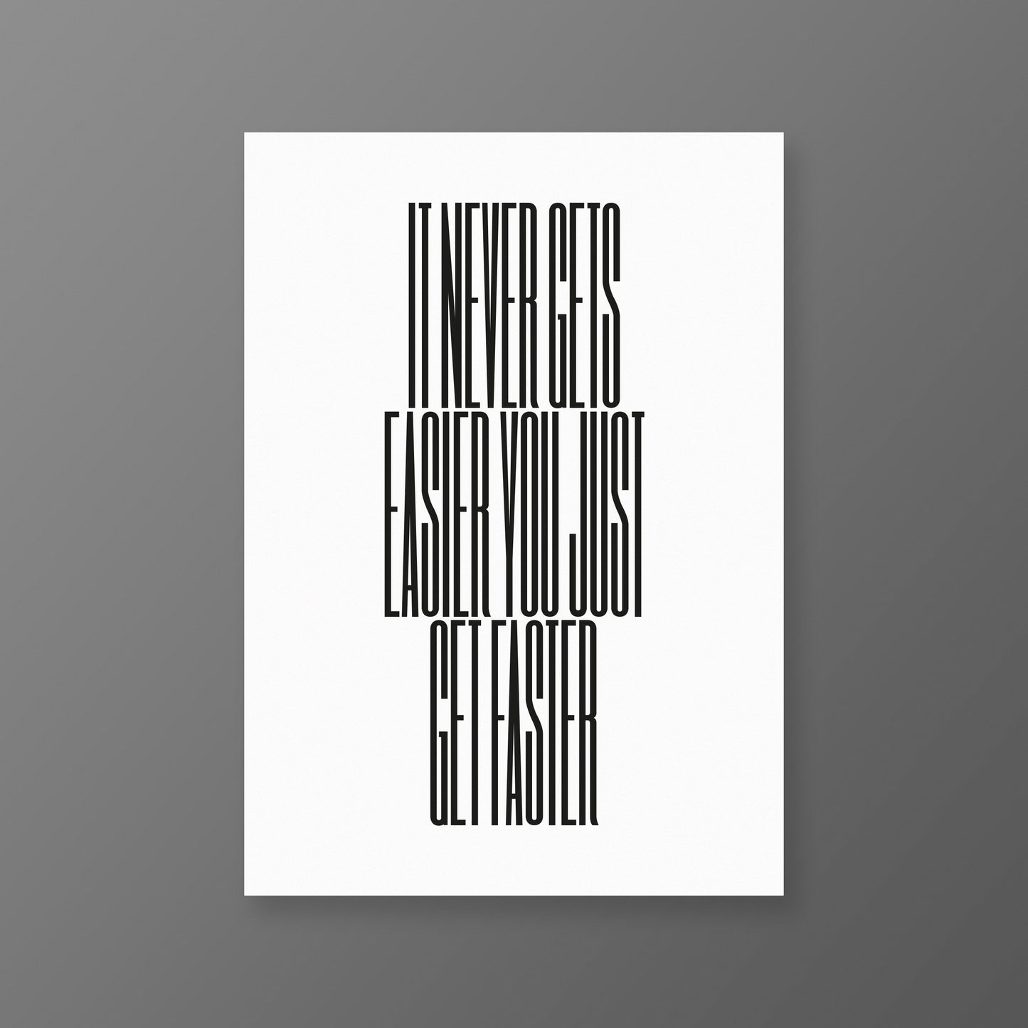 It never gets easier you just get faster – Greg LeMond – Poster – The English Cyclist