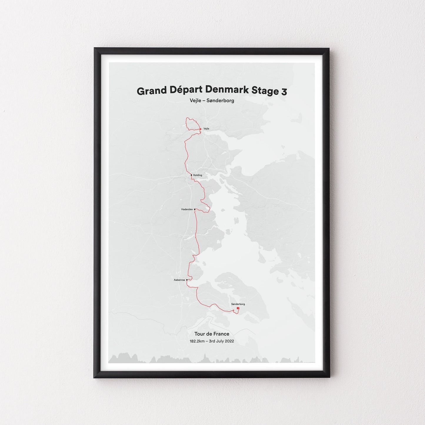 2022 Tour Grand Depart Denmark | Map Print | The English Cyclist