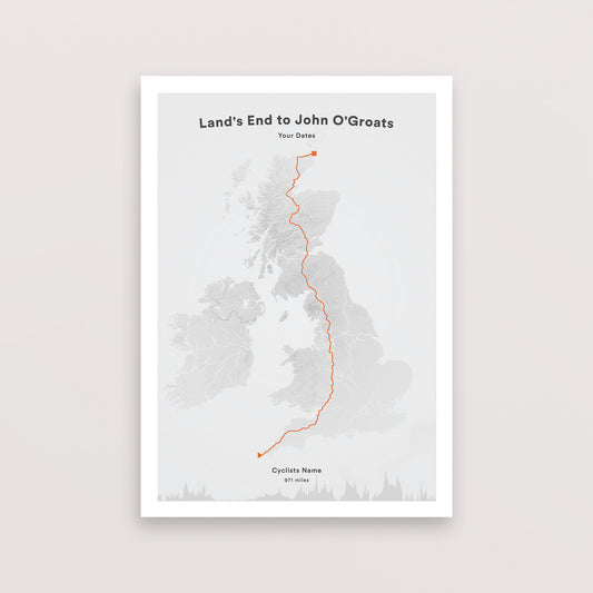 Land's End to John O'Groats – Poster – The English Cyclist