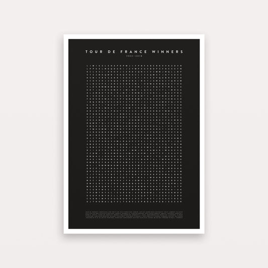 Tour De France Champions Word Search – Poster – The English Cyclist