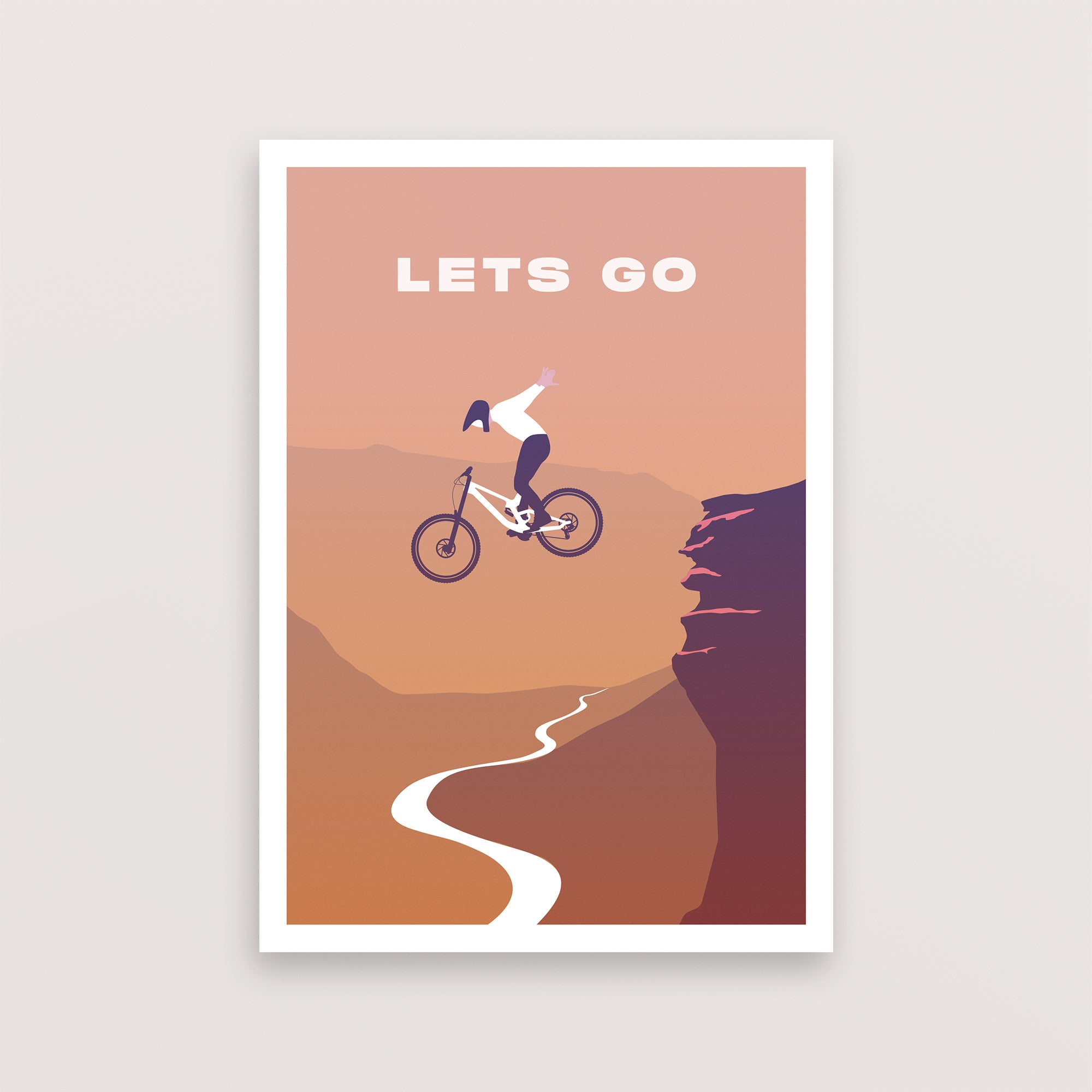 poster mountainbike Lets Go – MTB Freeride Poster – The English Cyclist