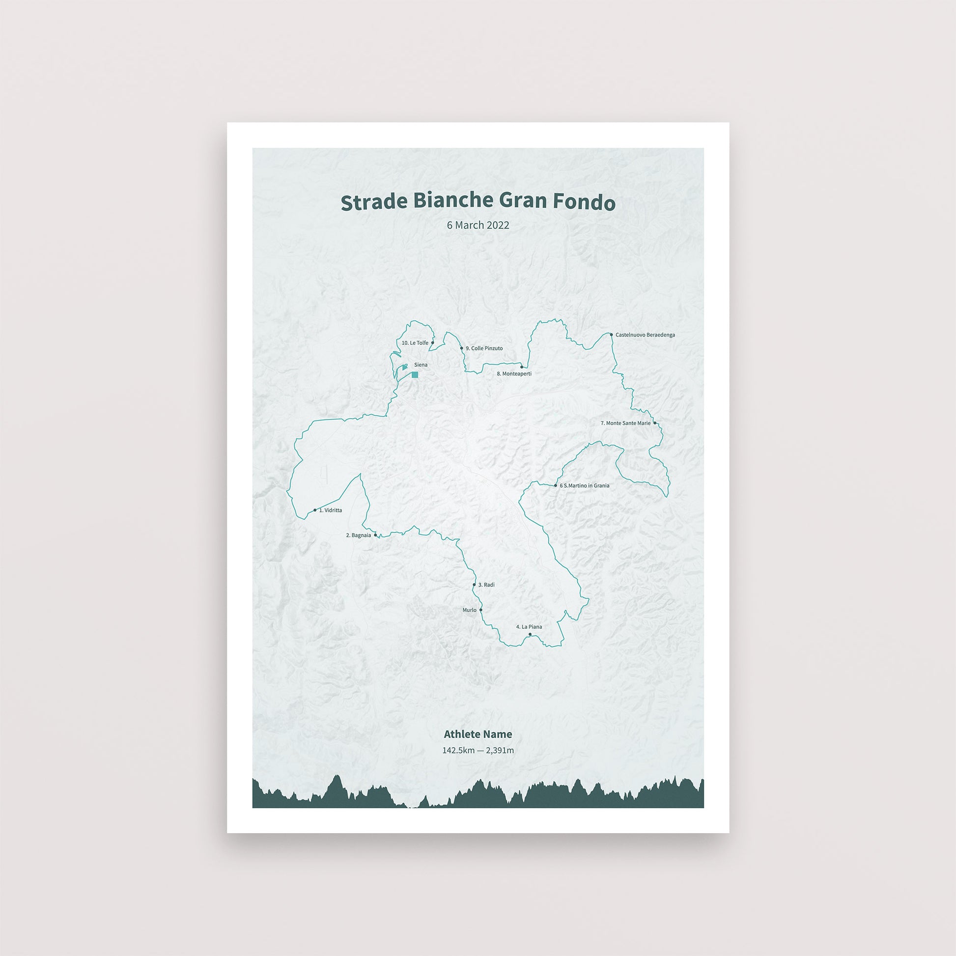Strade Bianche Gran Fondo - Poster - The English Cyclist