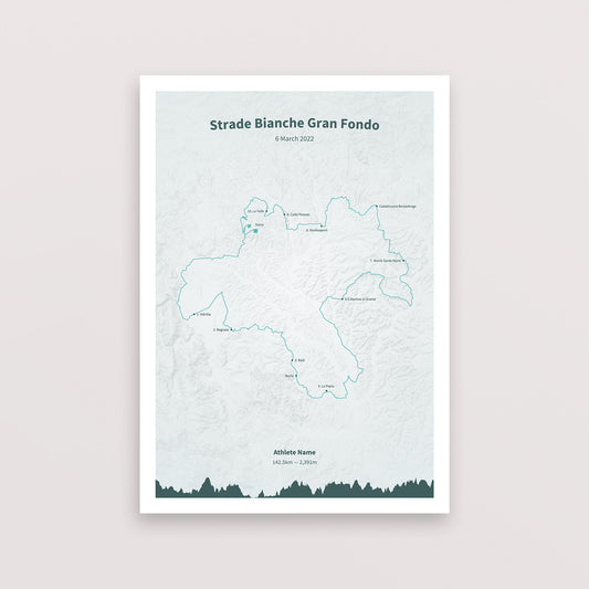 Strade Bianche Gran Fondo - Poster - The English Cyclist