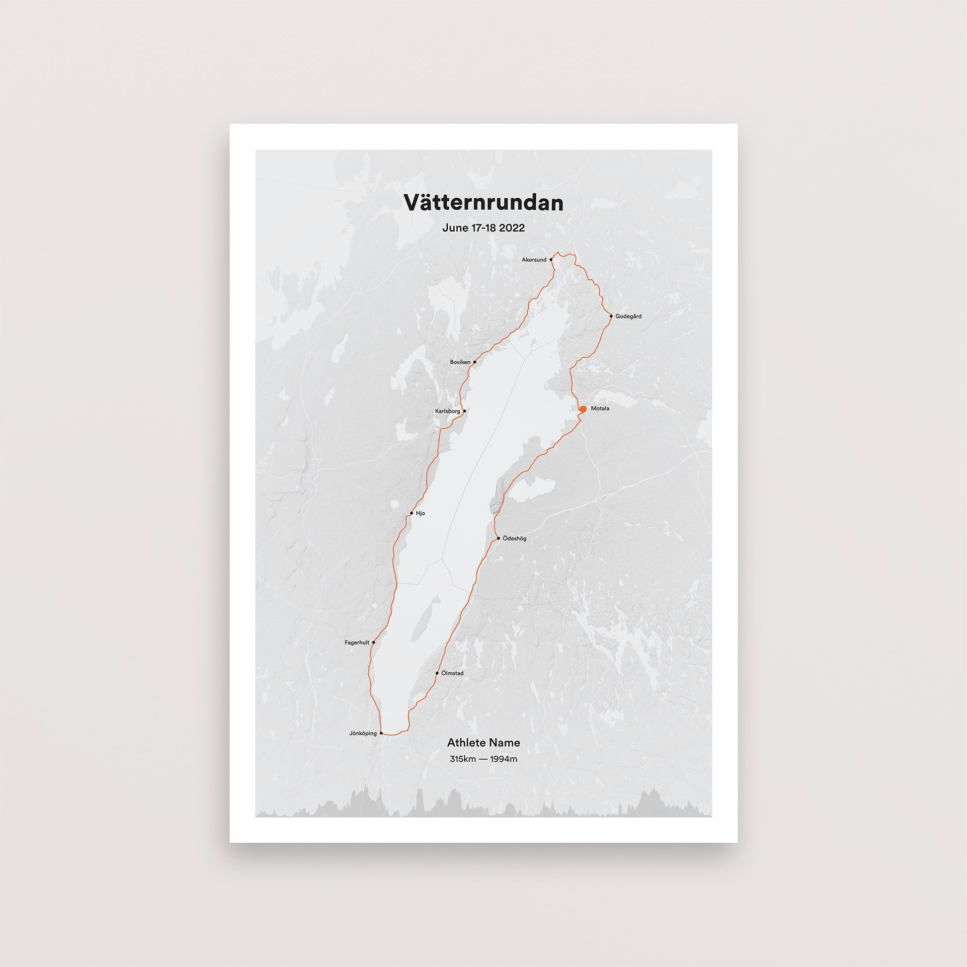 Vätternrundan cycling poster - The English Cyclist