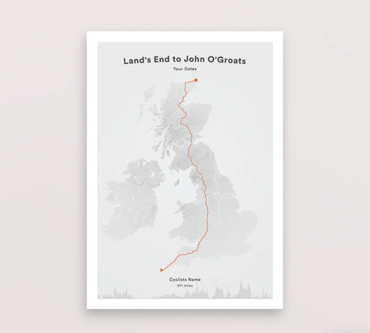 Your epic ride cycling map | Poster | The English Cyclist