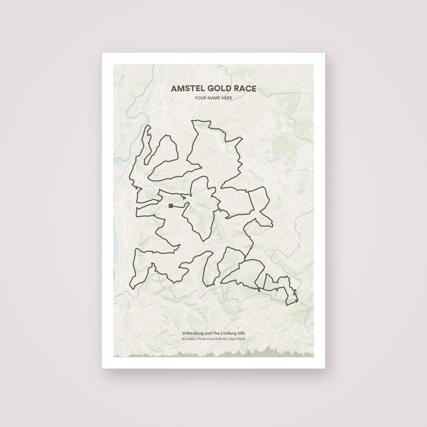 Amstel Gold Race personalised map print