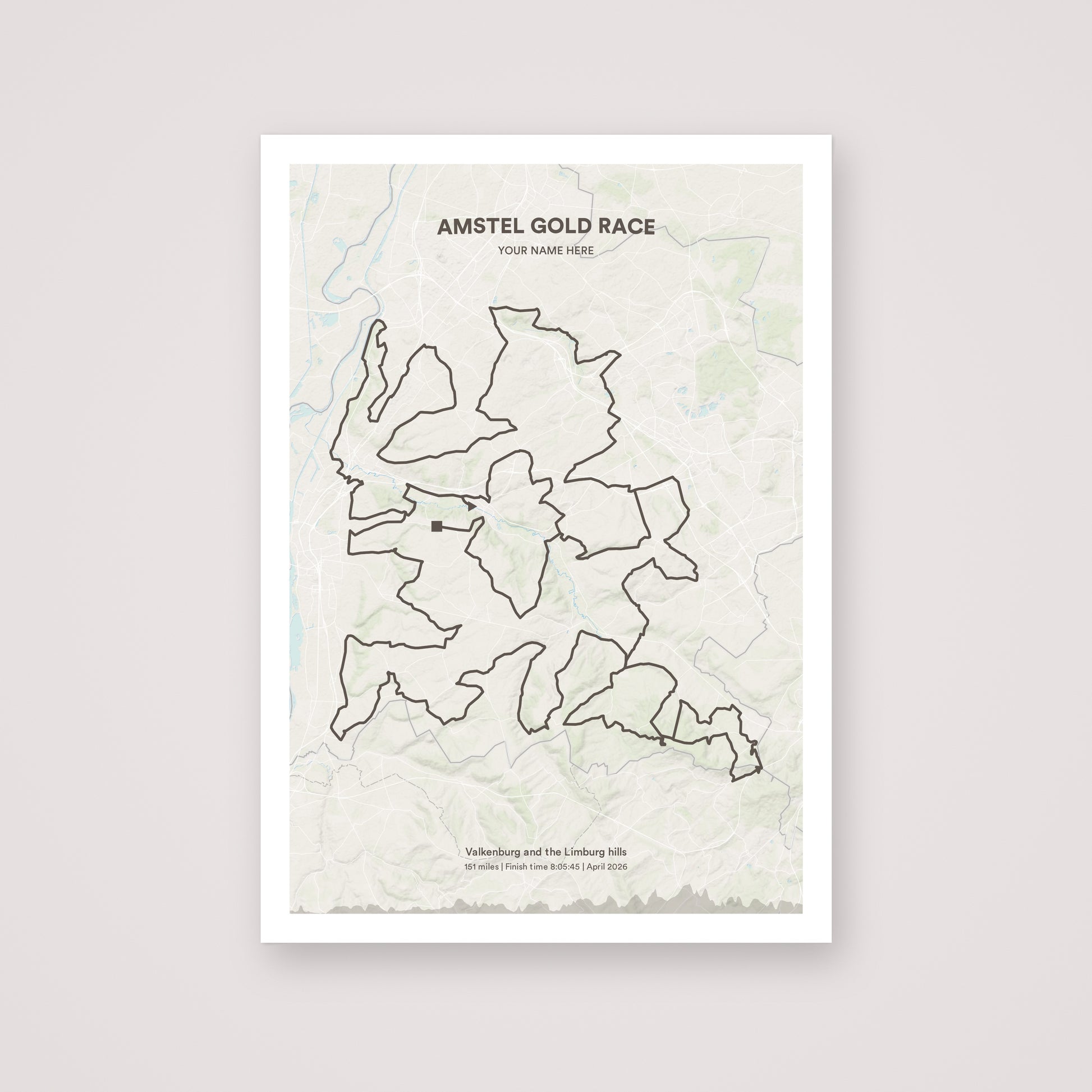 Amstel Gold Race personalised map print