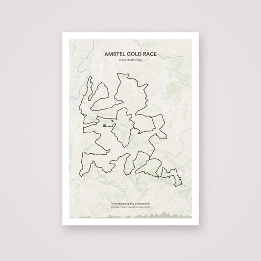 Amstel Gold Race personalised map print