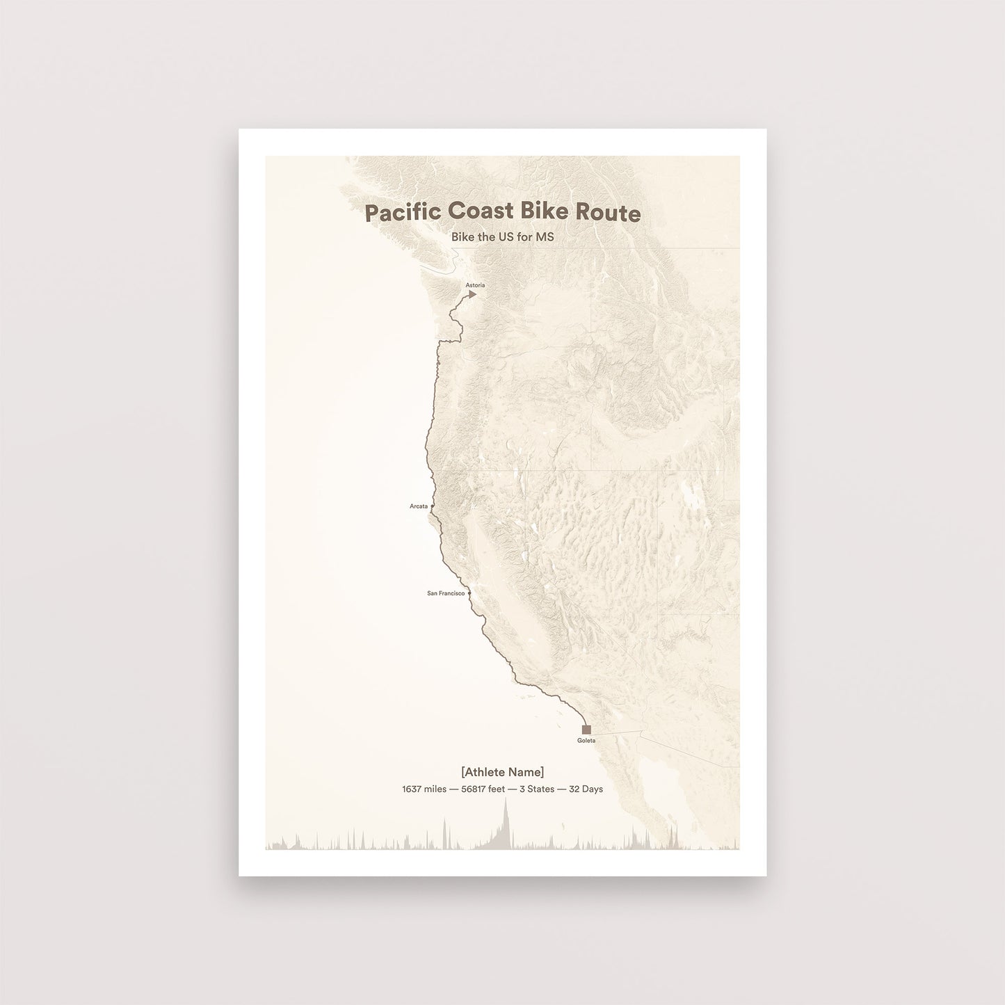 Bike the US For MS Pacific Coast Route