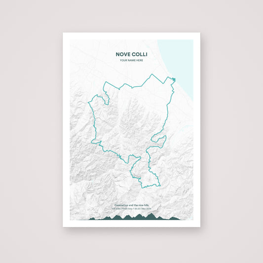 Nove Colli personalised map print