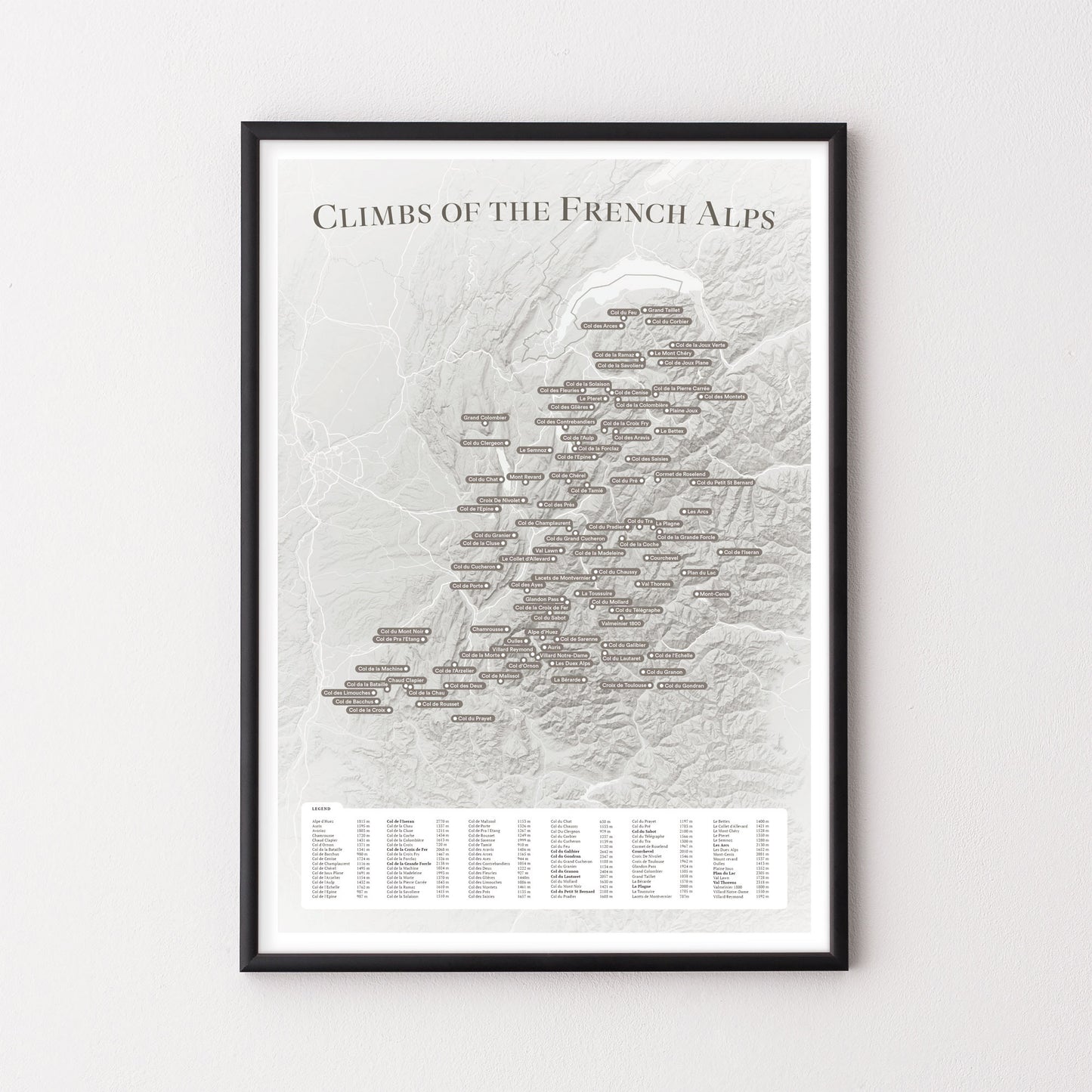 Climbs of the French Alps – Poster – The English Cyclist