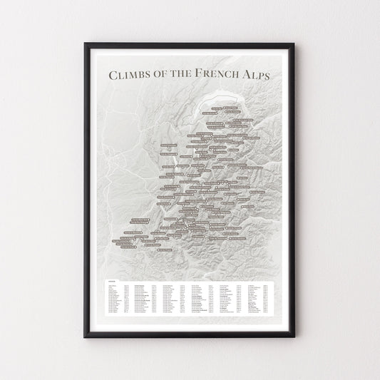 Climbs of the French Alps – Poster – The English Cyclist