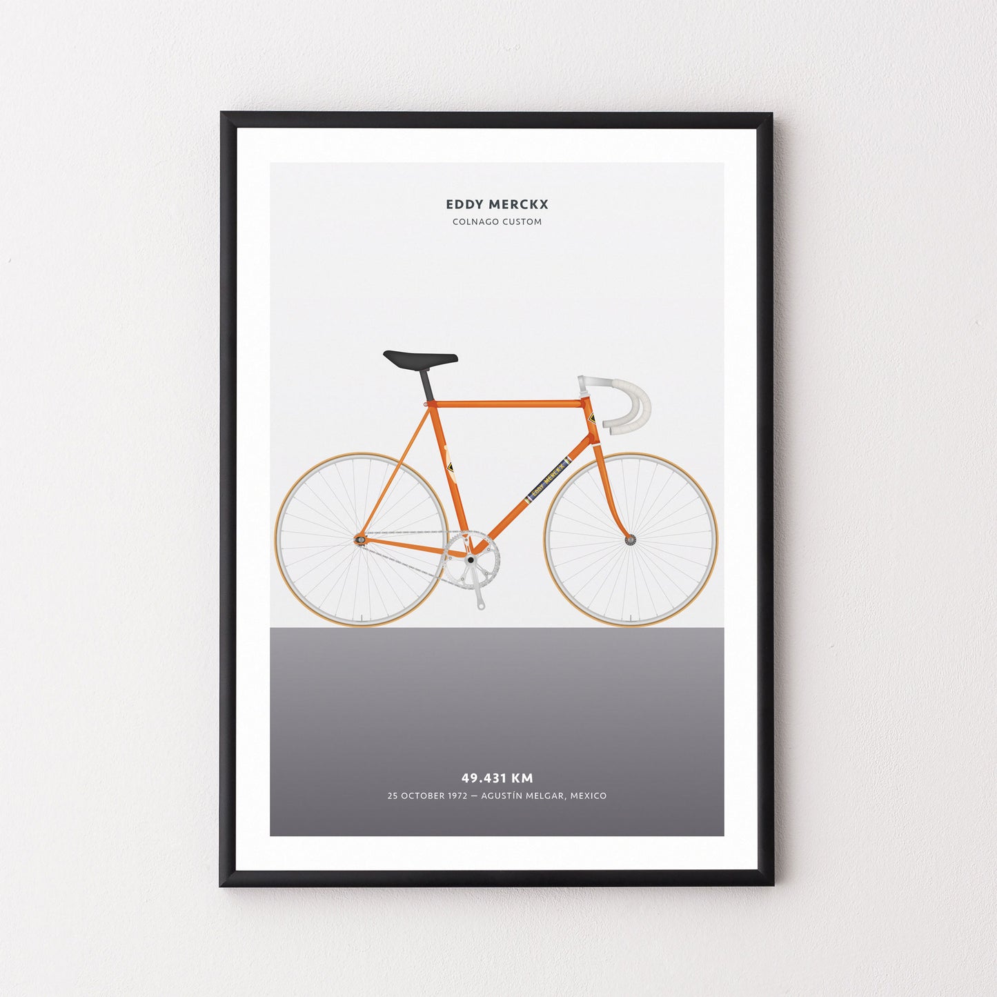 Eddy Merckx Hour Record – Poster – The English Cyclist