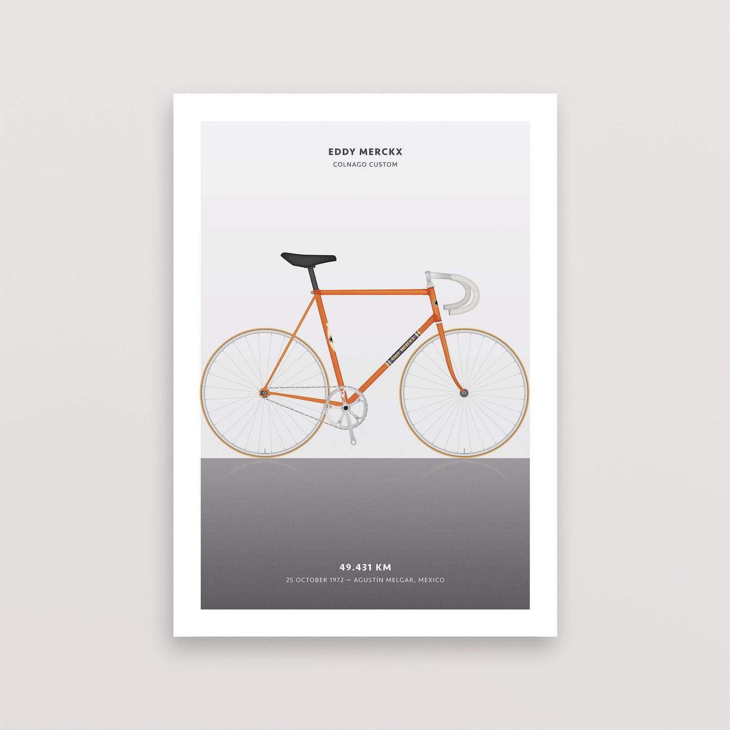 Eddy Merckx Hour Record – Poster – The English Cyclist