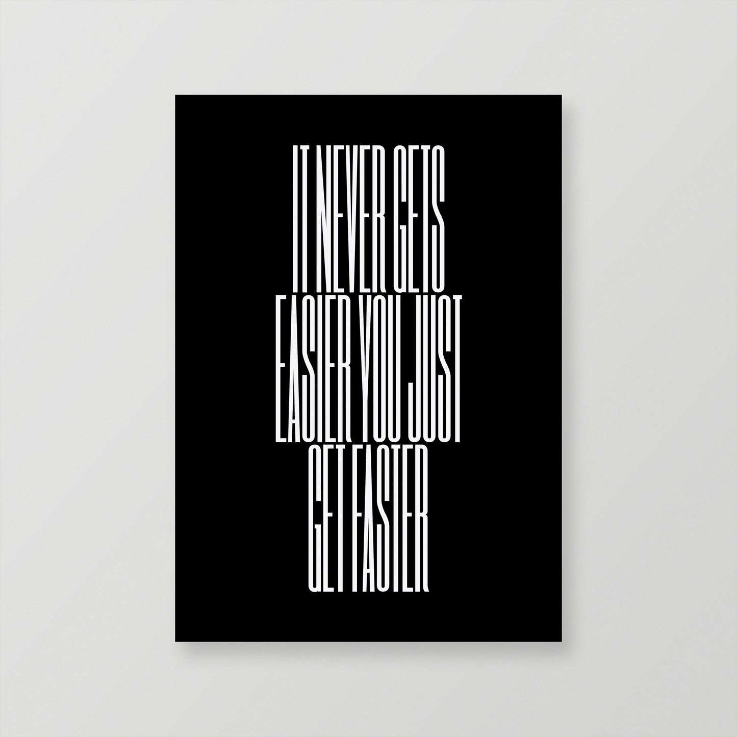It never gets easier you just get faster – Greg LeMond – Poster – The English Cyclist