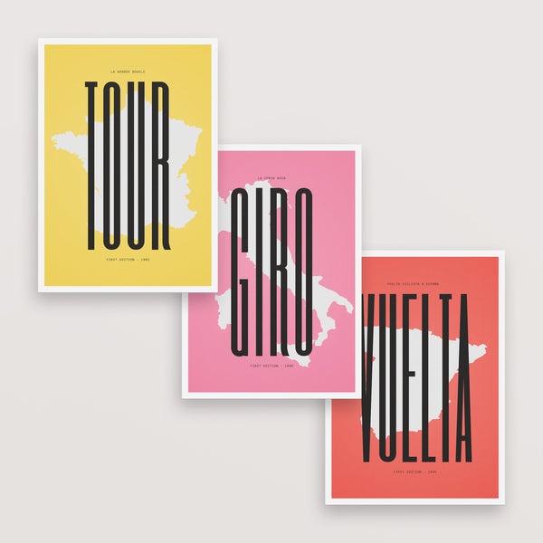 Tour Giro & Vuelta Maps – Poster – The English Cyclist
