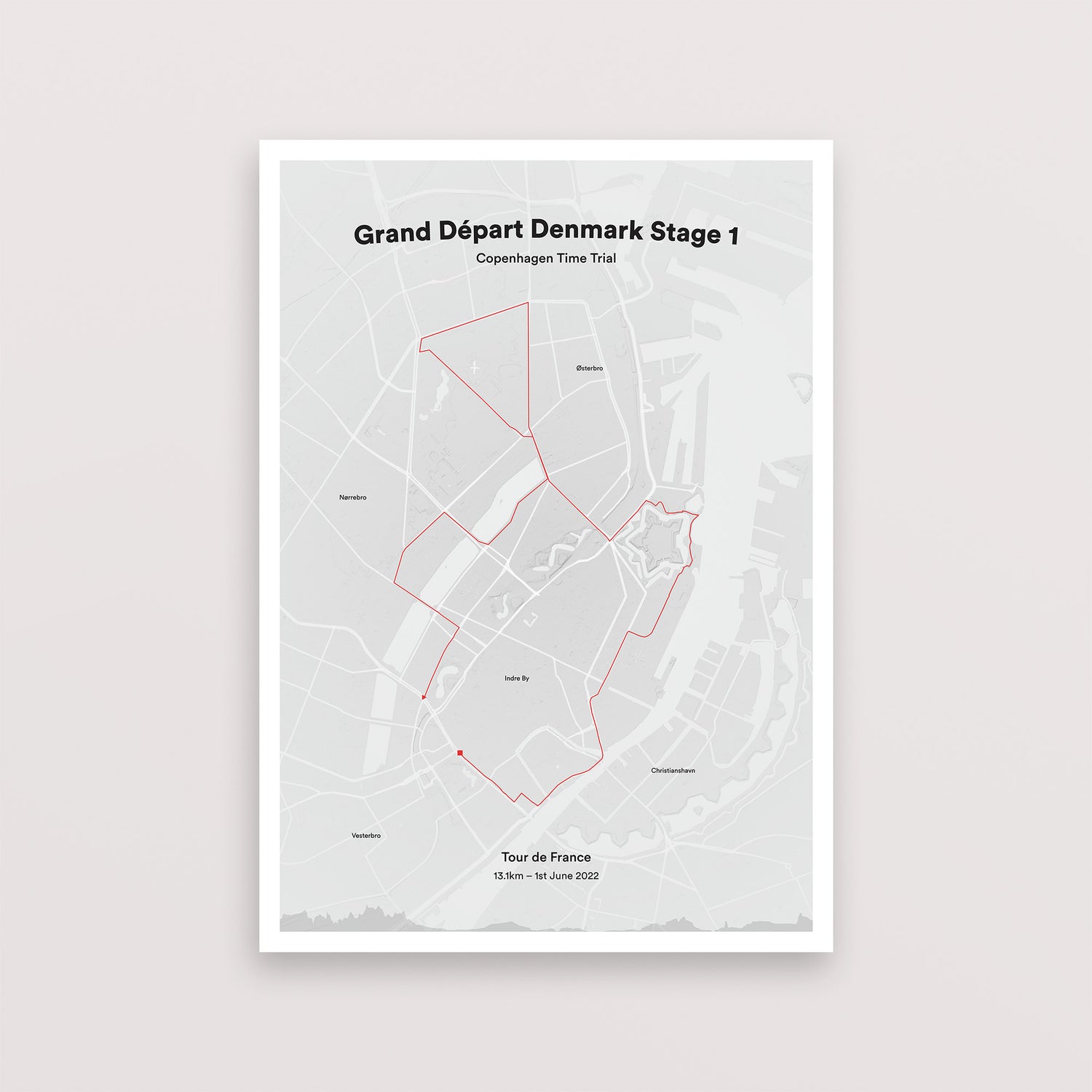 Tour de France Kartenposter