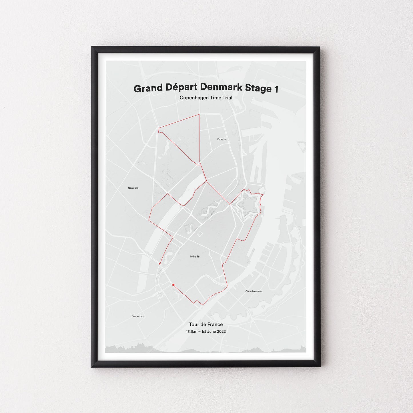 Tour Grand Depart Denmark - Map Print - The English Cyclist