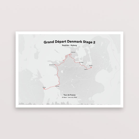 Grand Depart Denmark - Map Print - The English Cyclist