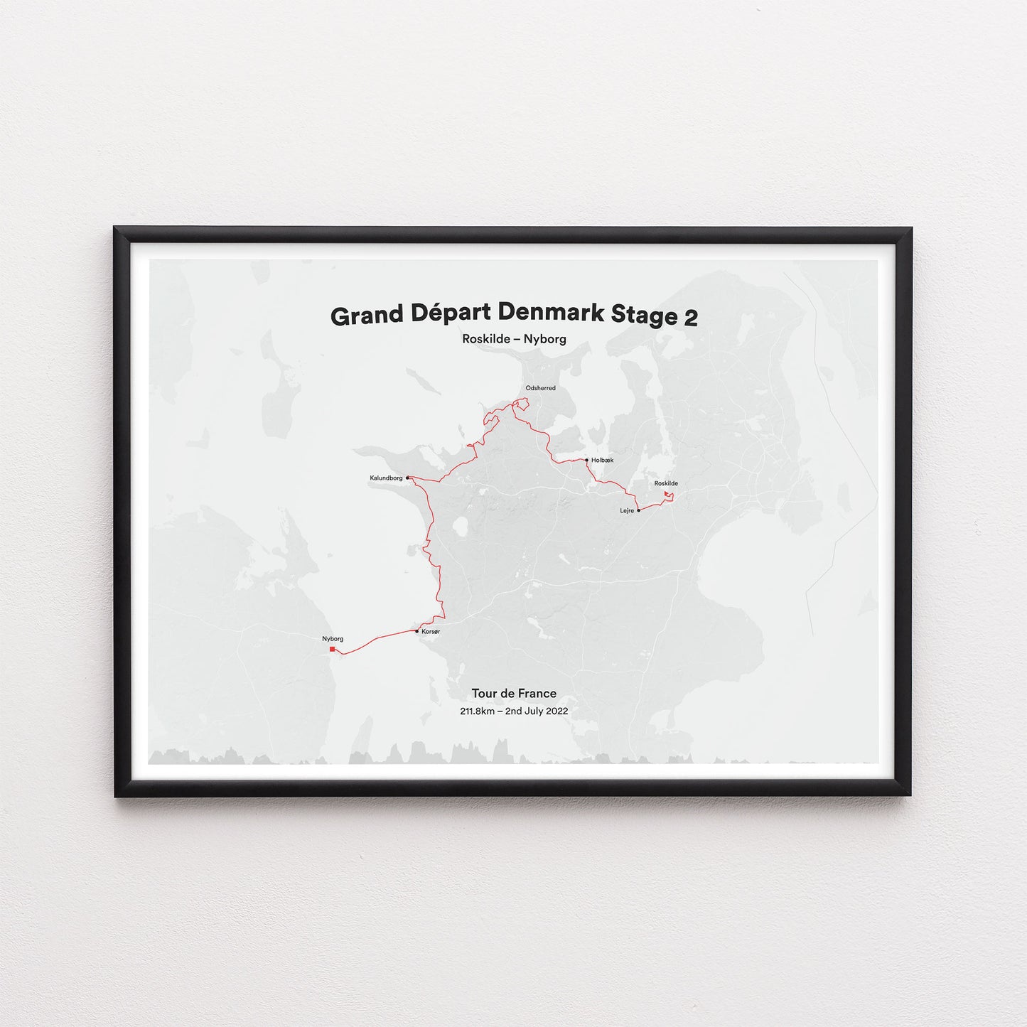 Grand Depart Denmark - Map Print - The English Cyclist