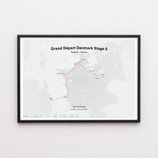 Grand Depart Denmark - Map Print - The English Cyclist