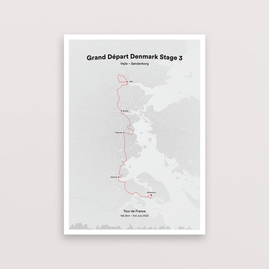 2022 Tour Grand Depart Denmark | Map Print | The English Cyclist