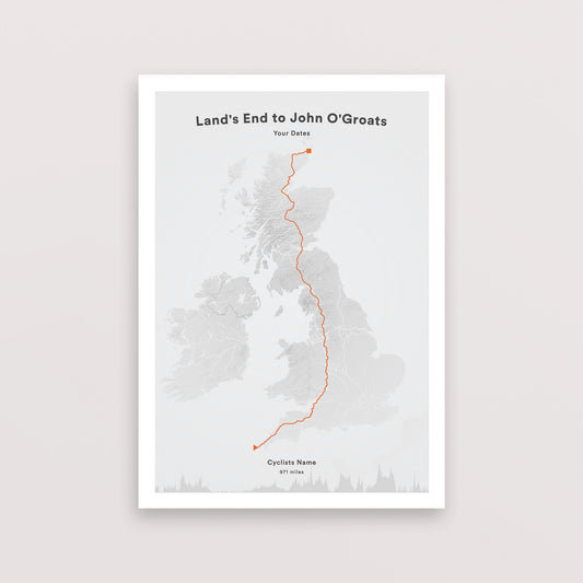 Custom Map Duplicate Print – Poster – The English Cyclist
