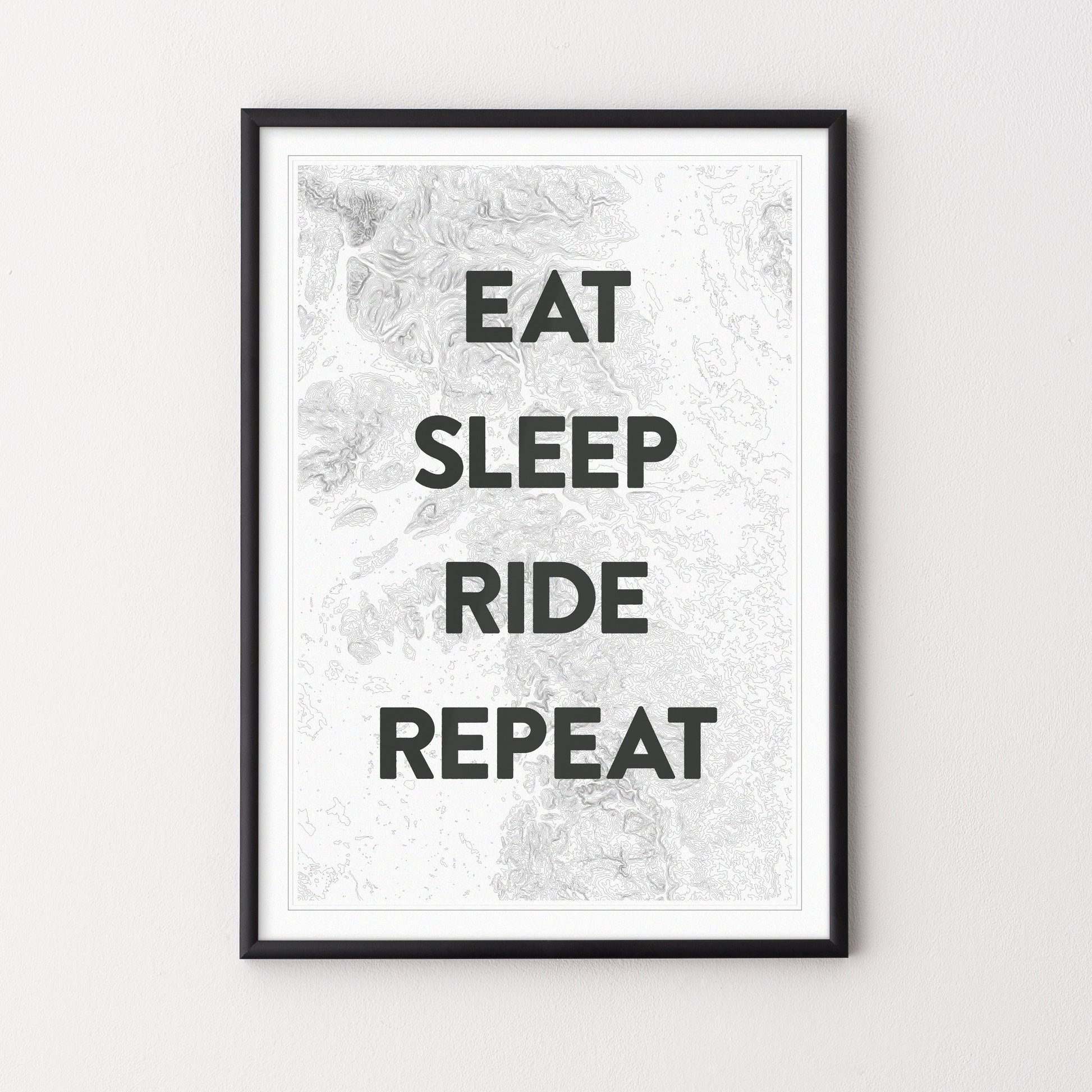 Slep Ride Eat Sleep Ride Repeat Poster – Great Cycling Gift – The English Cyclist