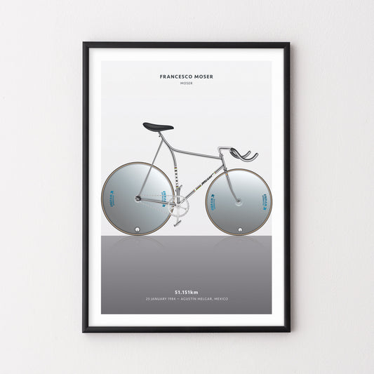 Francesco Moser Hour Record – Poster – The English Cyclist