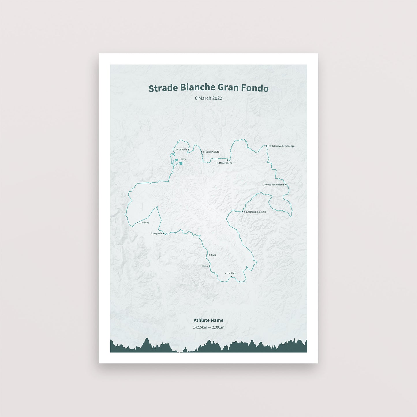 Strade Bianche Gran Fondo - Poster - The English Cyclist