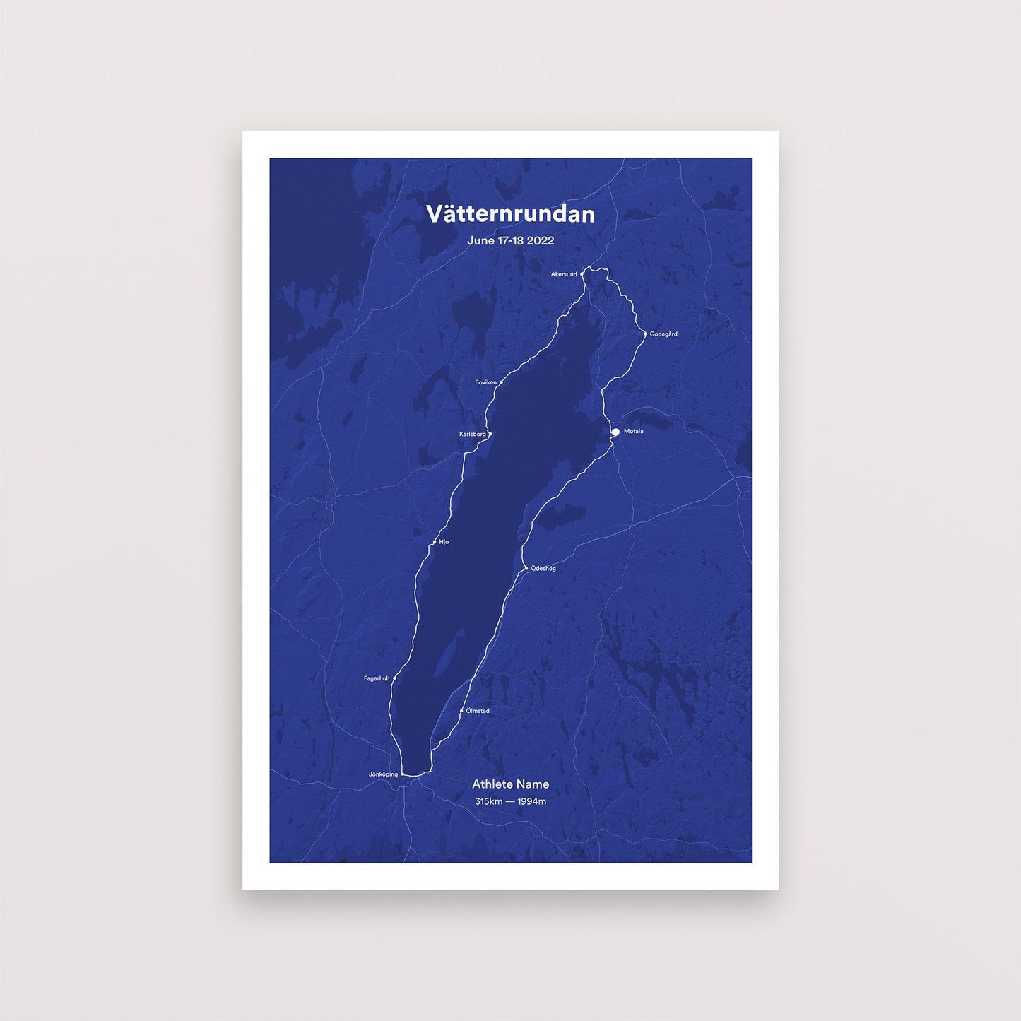 Vätternrundan cycling poster - The English Cyclist