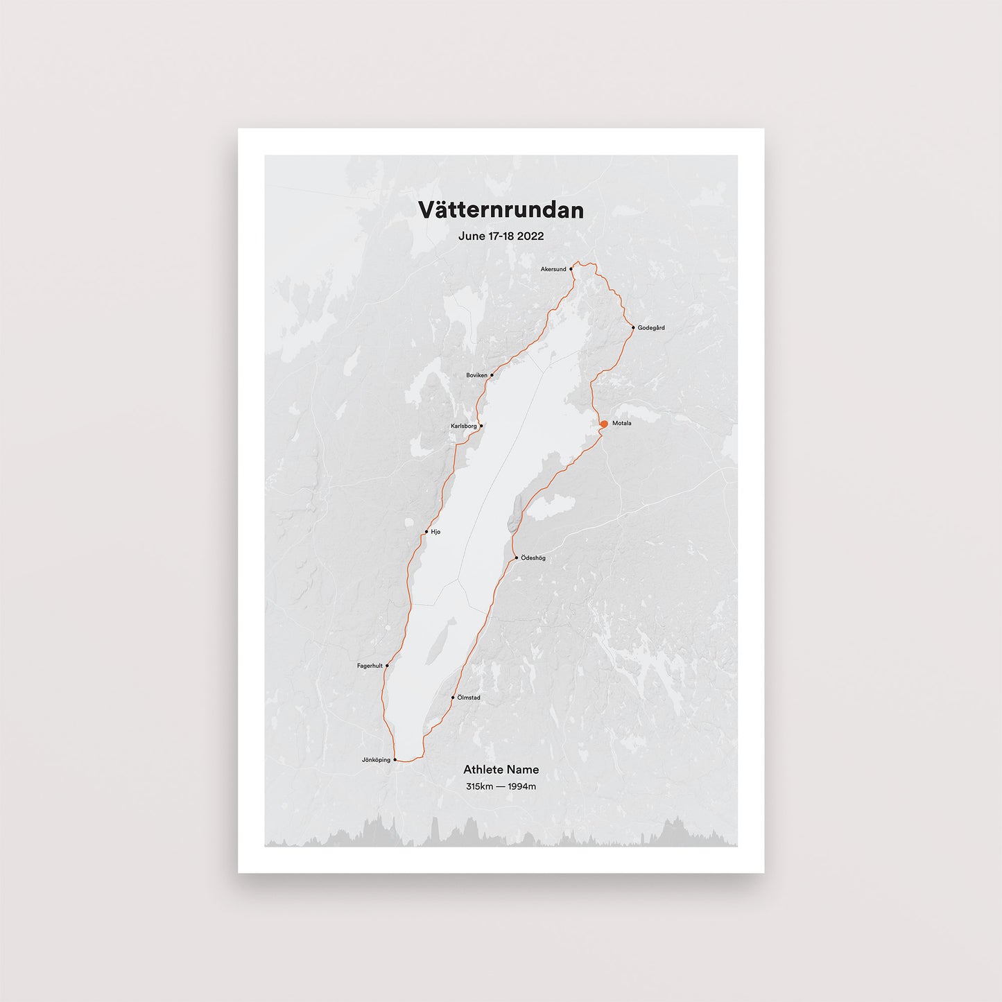 Vätternrundan cycling poster - The English Cyclist